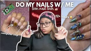 Thumbnail: i put a computer chip IN MY NAILS... *it took 12 HOURS*