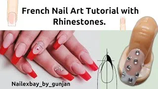Thumbnail: French Nail Art with Rhinestones: Step-by-Step Tutorial| Nail Art Course