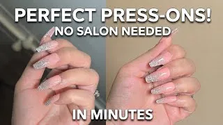 Thumbnail: how to apply press on nails/easy nail art design/ how to do temporary nails at home/ nails #nailart 