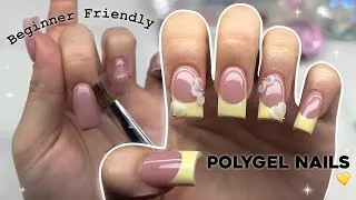 Thumbnail: CUTE SUMMER POLYGEL NAILS💛 EASY FRENCH TIP NAILS & 3D FLOWER NAIL ART | Nail Tutorial