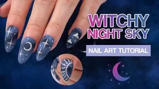 Thumbnail: Nostalgic Witchy Sky Set 🌙☁️ | Nail Art How To