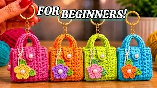 Thumbnail: Super EASY!Viral Crochet MINI BAG 😍 BEST SELLING Idea for Beginners! GIFT 🎁