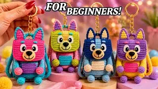 Thumbnail: SUPER EASY!BEST-SELLING Bluey DOG Backpack KEYCHAIN😍 This VIRAL Keychain Is So CUTE!