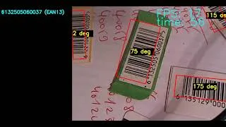 Thumbnail: Real time 1D barcode detection (using image gradient) and decoding using pyzebar.