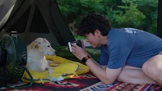 Thumbnail: A Peaceful Early Summer Camping Day with My Dog in the Forest | ASMR Camp Vlog