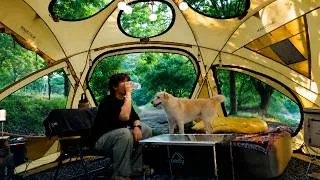 Thumbnail: Just Me, My Dog, and a Peaceful Forest Camp 🌿| Relaxing ASMR Vlog