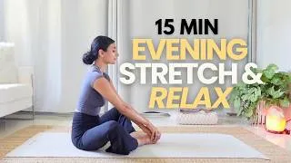 Thumbnail: 15 MIN EVENING YOGA STRETCH || Relax & Restore Your Full Body - All Levels (Yoga With Nancy)