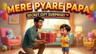 Thumbnail: Mere Pyare Papa ❤️ I Love You Papa | Hindi Rhymes for Kids | Nursery Rhymes | Nanhe Sitare