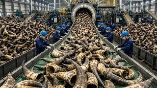 Thumbnail: Nobody Believes These Cattle Horns Become Luxury Coat Buttons! | Full Factory Process
