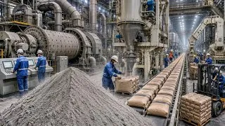 Thumbnail: Inside the Mega Cement Factory: How Cement Is Made from Limestone (Full Process)
