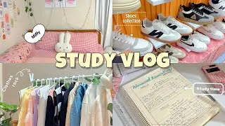 Thumbnail: Study vlog 🎧 ✩📝 | PR Unboxing 🎁|Study 📚 | Aesthetic ✨| Lifestyle Vlog ☕🍰
