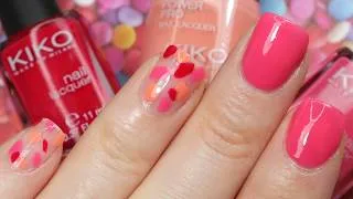 Thumbnail: Easy & Quick No Tools Nails | Pink, Peach and Red Abstract Nail Art | Step-by-Step Nail Tutorial