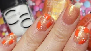 Thumbnail: Easy Abstract Nails | Orange and Dots Nail Art | Simple Nail Tutorial for Beginners