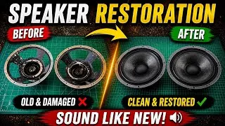 Thumbnail: Speaker Repair Before After 🔥8 inch Old Speaker Restore | Sound Like New