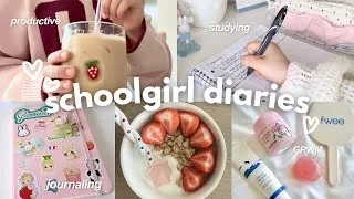 Thumbnail: PRODUCTIVE highschool diaries📓🎀: GRWM, study vlog, journaling, day in my life, morning routine