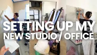 Thumbnail: setting up my new small biz home studio!!! | MOVING VLOG PT 2