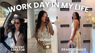 Thumbnail: WORK DAY IN MY LIFE: founder, content creator, Neutrogena brand dinner!