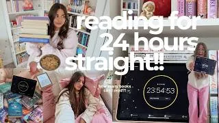 Thumbnail: reading for 24 hours STRAIGHT ⏰✨📖🎀 *reading vlog*