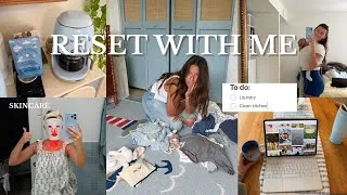 Thumbnail: *RESET WITH ME* going through closet, packing up newborn clothes, self care