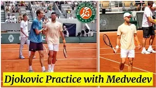 Thumbnail: Novak Djokovic & Medvedev SHOCK Fans in INTENSE Roland Garros 2026 Practice 🔥