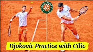 Thumbnail: Novak Djokovic INTENSE Practice with Cilic at Roland Garros 2026