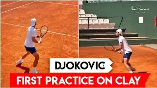Thumbnail: Novak Djokovic FIRST Practice on Clay - Is He Fully Fit?? 