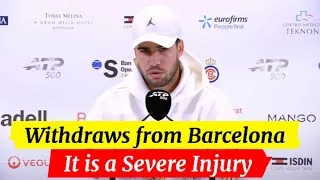 Thumbnail: Carlos Alcaraz WITHDRAWS from Barcelona Open due to SEVERE Wrist Injury - Press Conference 