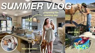 Thumbnail: a summer day in my life ⭐️ | resetting after 3 weeks of travel, cafe opening prep, family dinner