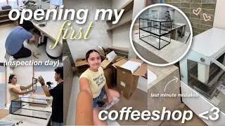 Thumbnail: preparing for our inspection day but we get a leak...| cafe diaries vlog ⭐️|