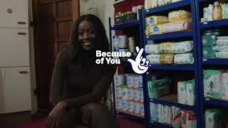 Thumbnail: Presenter AJ Odudu surprises Welsh food bank with National Lottery funding announcement
