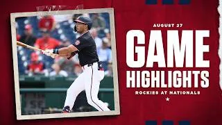Thumbnail: Rockies vs. Nationals Game Highlights (8/27/26) | MLB Highlights