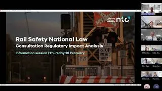 Thumbnail: NTC webinar - Rail Safety National Law Consultation Regulatory Impact Analysis