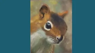 Thumbnail: Sweet Squirrel Portrait In Pastel