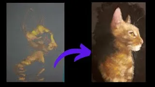 Thumbnail: Ginger Cat In Pastel - Time-lapse
