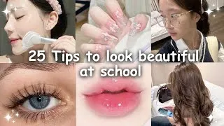 Thumbnail: 25 Tips to look beautiful at school with *no money*