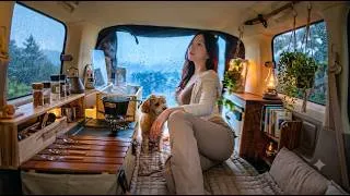 Thumbnail: Camping in Heavy Rain with My Dog . Perfect Hot Tent . Wood Stove ASMR