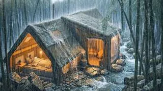 Thumbnail: GETTING CAUGHT IN THE CRAZIEST RAIN AND STORM I'VE EVER EXPERIENCED‼️ CAMPING WITH A LUXURY INFLATAB