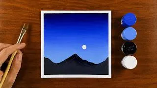 Thumbnail: Easy Night Sky Painting | Poster Color Painting | Nature Painting