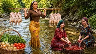 Thumbnail: Amazing Riverside Village Feast : Honey Walnut Chicken & Traditional Cooking 🍯🍗