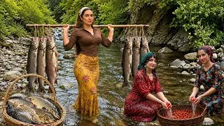 Thumbnail: Amazing Riverside Fish Feast : Grilled Carp & Traditional Village Cooking🐟🌿