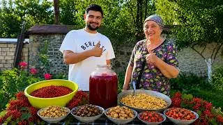 Thumbnail: Homemade Drink from Russian Grapes and Grandma's Amazing Pasta Combination | Village Life