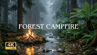 Thumbnail: Hidden Forest Campfire | 4K Relaxing Nature Sounds for Sleep & Study