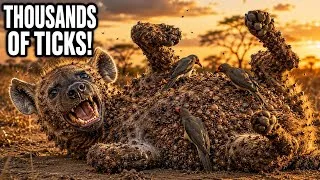 Thumbnail: This Misunderstood Hyena Was Covered in Ticks — Watch  Birds Help Her