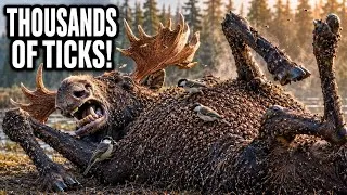 Thumbnail: Thousands of Ticks Covered This Moose Until Tiny Birds  