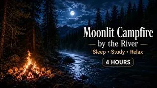 Thumbnail: 4 Hours Campfire by the Lake - Relaxing Background Music for Sleep, Study & Meditation