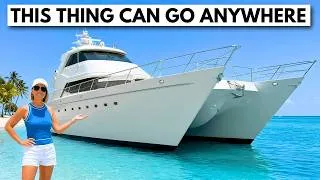 Thumbnail: ONLY 3ft Draft! 🤯😳 2000 Custom 78' Power Catamaran "Moana" Yacht Tour