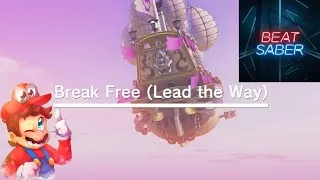 Thumbnail: Break Free(Lead The Way) From Super Mario Odyssey on beat saber! 💙❤️#BeatSaber #viral #subscribe