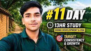 Thumbnail: 13 hours only Coding 🤯💯 || aaj only DSA / development/ javascript kiya || 11/75 #studyvlog #vlog 