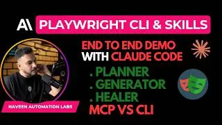 Thumbnail: Playwright CLI & Skills - End To End Demo | Playwright MCP vs CLI Skills | Token Consumption