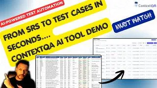 Thumbnail: From SRS Requirement DOC to Test Cases in Seconds — #ContextQA AI Tool Demo | AI Test Generator